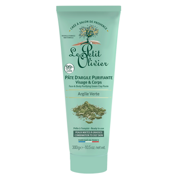 Pâte d'argile verte purif.visage&corps LE PETIT OLIVIER 300g