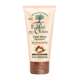 Crème réparatrice pour les mains au beurre de karité pour les peauxtrès sèches LE PETIT OLIVIER, tube de 75ml