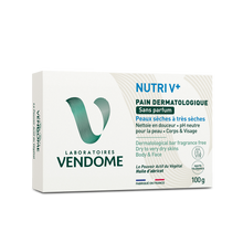 Pain dermatologique VENDOME nutri V+ peaux sèches 100g