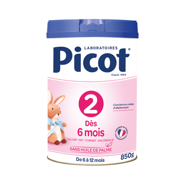Lait infantile PICOT laboratoires 2ème âge dés 6 mois 850g