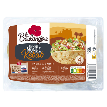Pain kebab LA BOULANGERE - x4 - 320g