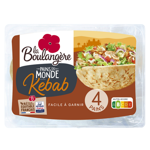 Pain kebab LA BOULANGERE - x4 - 320g