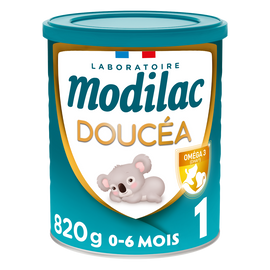 Lait 1er age doucea sans huile de palme MODILAC, 820g