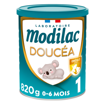 Lait 1er age doucea sans huile de palme MODILAC, 820g