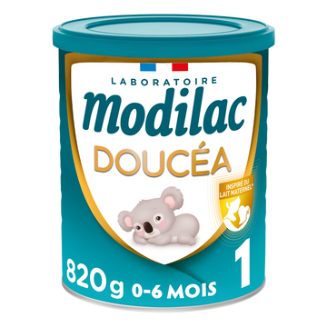 MODILAC DOUCEA - Lait 1er age sans huile de palme, de 0 à 6 mois - 820g