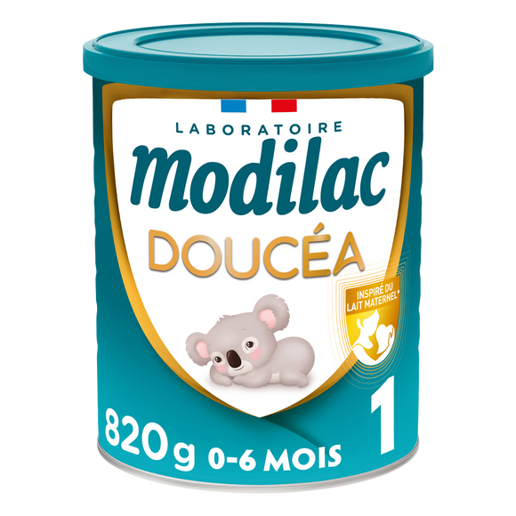 MODILAC DOUCEA - Lait 1er age sans huile de palme, de 0 à 6 mois - 820g