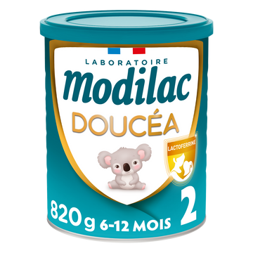 MODILAC DOUCEA - Lait 2ème age Doucea sans huile de palme, de 6 à 12 mois - 820g