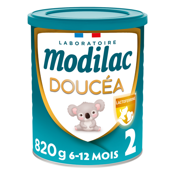 MODILAC DOUCEA - Lait 2ème age Doucea sans huile de palme, de 6 à 12 mois - 820g