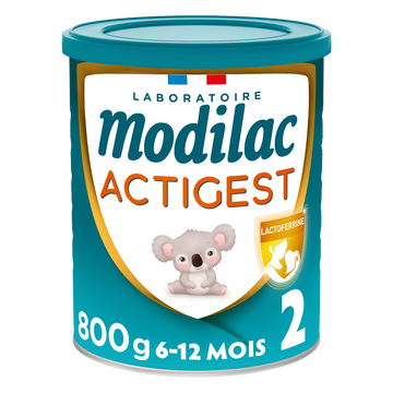 Lait infantile poudre actigest 2 lf+ 6/12mois MODILAC 800g