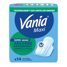 Serviettes hygiéniques maxi confort super plus VANIA, x14