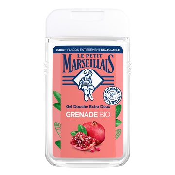 Gel douche extra doux parfum grenade de méditerranée LE PETIT MARSEILLAIS, 250ml