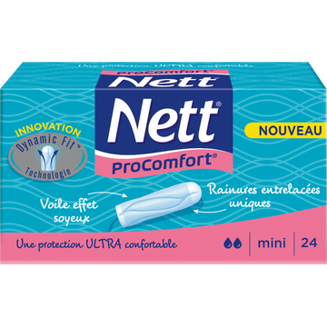 Tampons digitaux sans applicateur pro confort mini NETT, x24