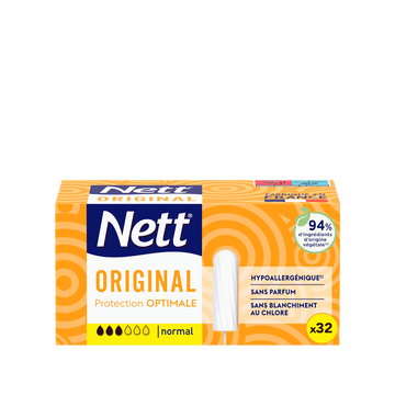 Tampons digitaux sans applicateur normal NETT, boîte x32