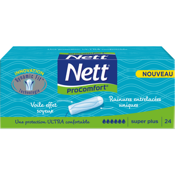 Tampons digitaux sans applicateur pro confort super plus NETT,  boîtex24