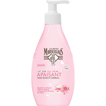 Lait cold cream cire d'abeille & huile de pétale de rose LE PETIT MARSEILLAIS, 250ml