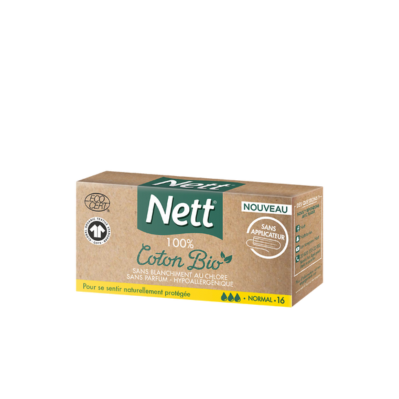 Tampons digitaux normal coton bio NETT boîte x16