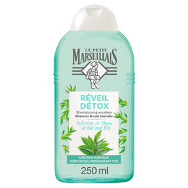 Shampooing réveil détox infusion thym&thé vert bio LE PETIT MARSEILLAIS, 250ml