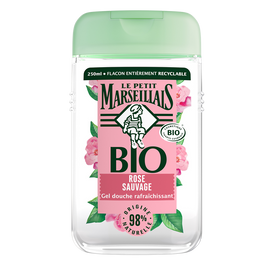Gel douche bio hydratant rose sauvage LE PETIT MARSEILLAIS, 250ml