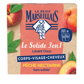 Savon solide 3en1 pêche nectarine LE PETIT MARSEILLAIS 80g
