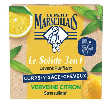 Savon solide 3en1 verveine citron LE PETIT MARSEILLAIS 80g