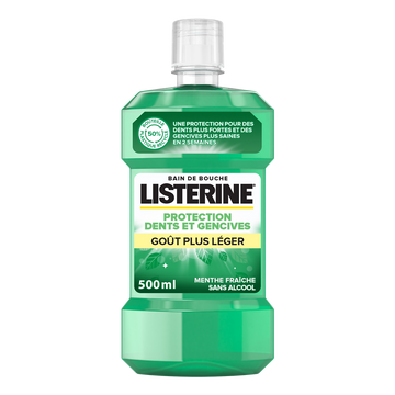 Bain de bouche protection dents et gencives goût plus léger LISTERINE500ml