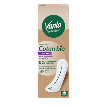 Protège-slip bio protection long voile VANIA x24