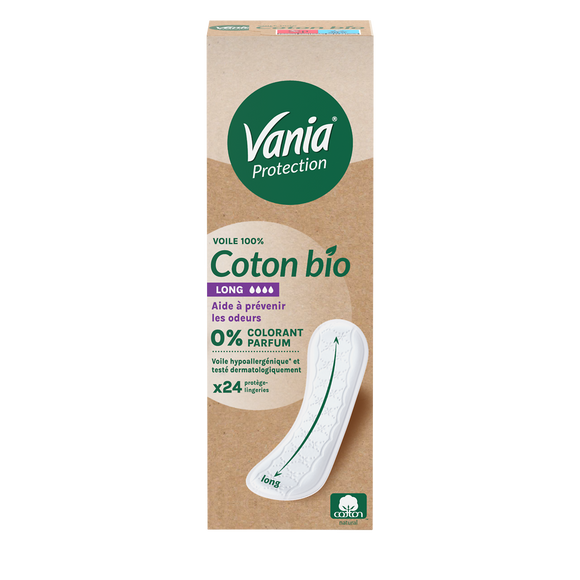 Protège-slip bio protection long voile VANIA x24