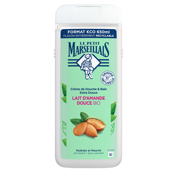 Gel Douche bain au lait d'amande douce LE PETIT MARSEILLAIS 650ml