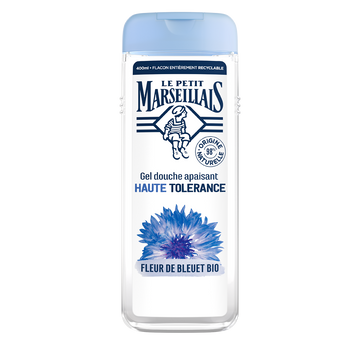 Gel douche fleur de bleuet bio apaisant haute tolérance LE PETIT MARSEILLAIS 400ml
