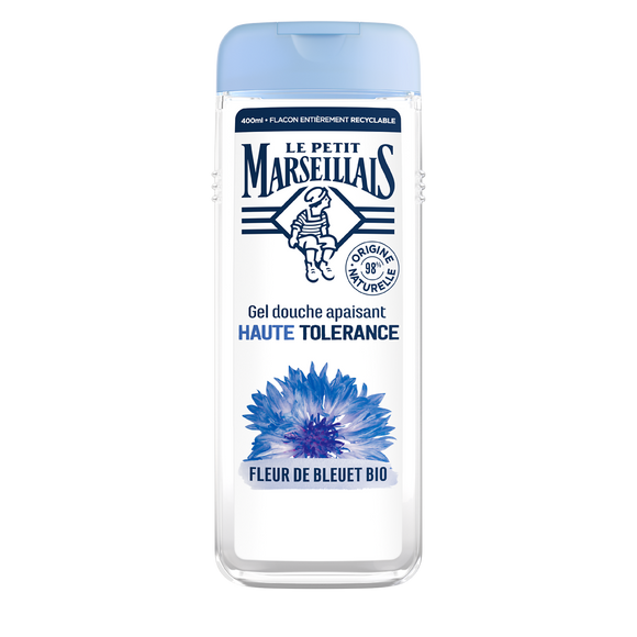 Gel douche fleur de bleuet bio apaisant haute tolérance LE PETIT MARSEILLAIS 400ml