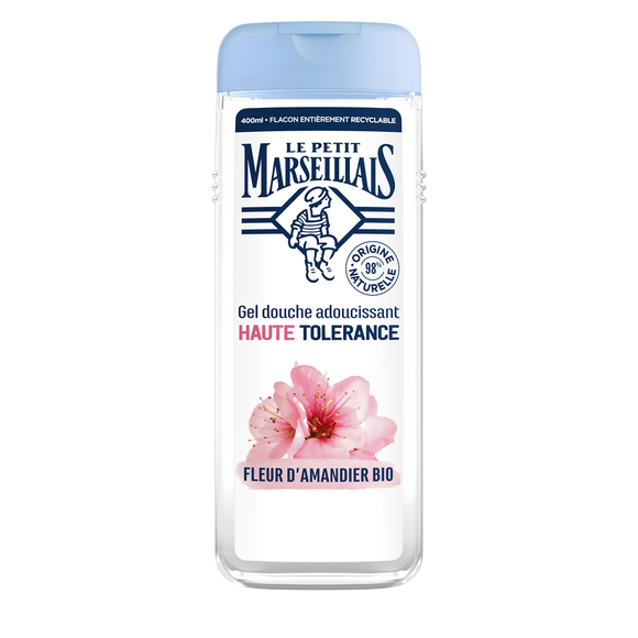 Gel douche fleur d'amandier bio adoucissant haute tolérance LE PETIT MARSEILLAIS 400ml
