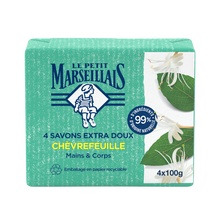 Savon chèvrefeuille LE PETIT MARSEILLAIS 4x100g