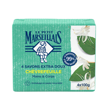 Savon chèvrefeuille LE PETIT MARSEILLAIS 4x100g