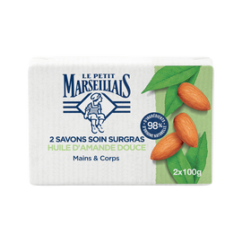 Savon amande douce LE PETIT MARSEILLAIS 2x100g