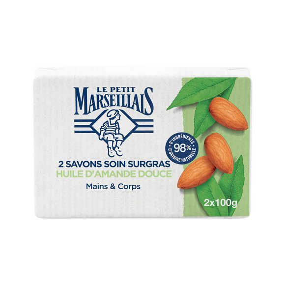Savon amande douce LE PETIT MARSEILLAIS 2x100g