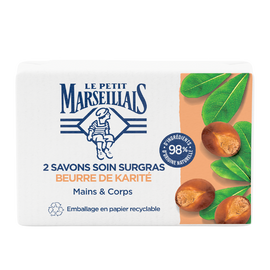 Savon soin surgras beurre karité LE PETIT MARSEILLAIS, 2x100g