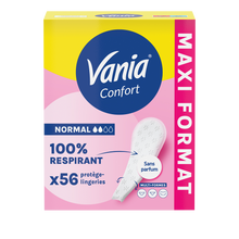 Protège-slips confort multiformes sans parfum VANIA x56