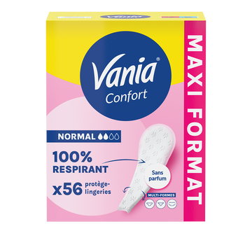 Protège-slips confort multiformes sans parfum VANIA x56