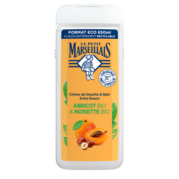 Gel Douche extra doux abricot noisette LE PETIT MARSEILLAIS flacon 650ml