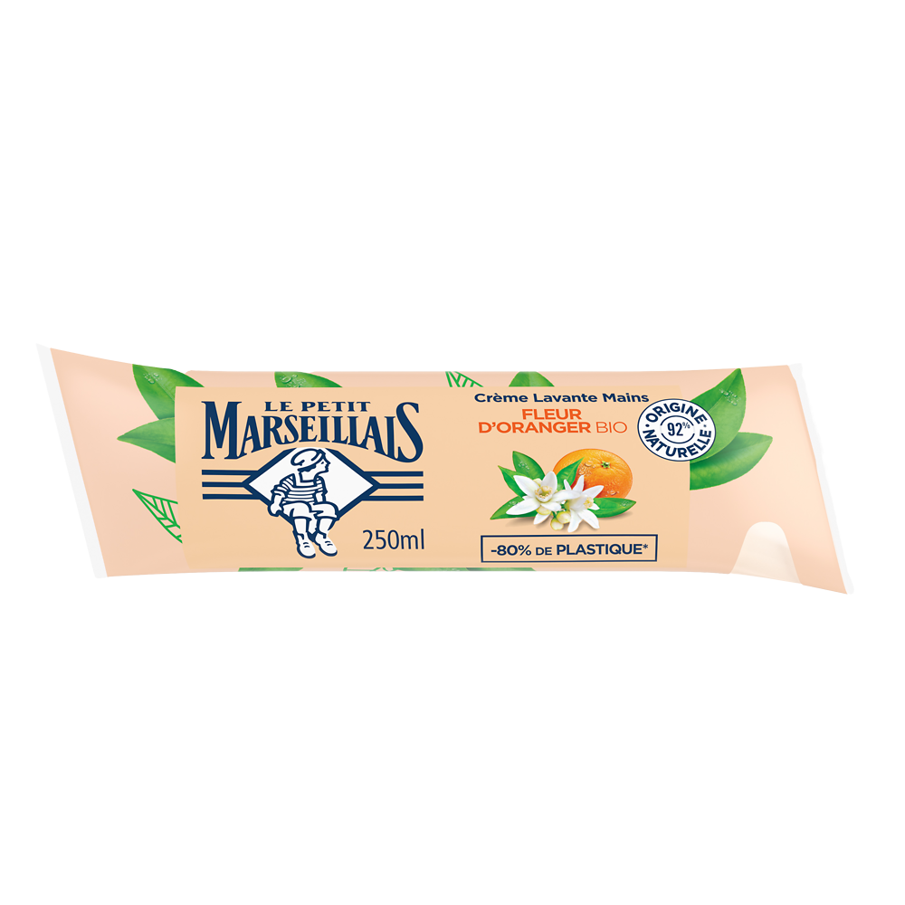 Recharge crème lavante mains fleur oranger bio LE PETIT MARSEILLAIS250mL