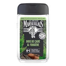 Gel douche rafraîchissant bois de cade et fougère LE PETIT MARSEILLAIS, flacon de 250ml
