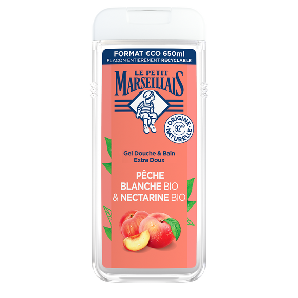 Gel Douche extra doux peche nectarine LE PETIT MARSEILLAIS flacon 650ml