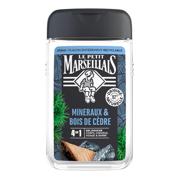 Gel douche minéraux & bois de cèdre LE PETIT MARSEILLAIS 250ml