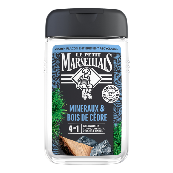 Gel douche minéraux & bois de cèdre LE PETIT MARSEILLAIS 250ml