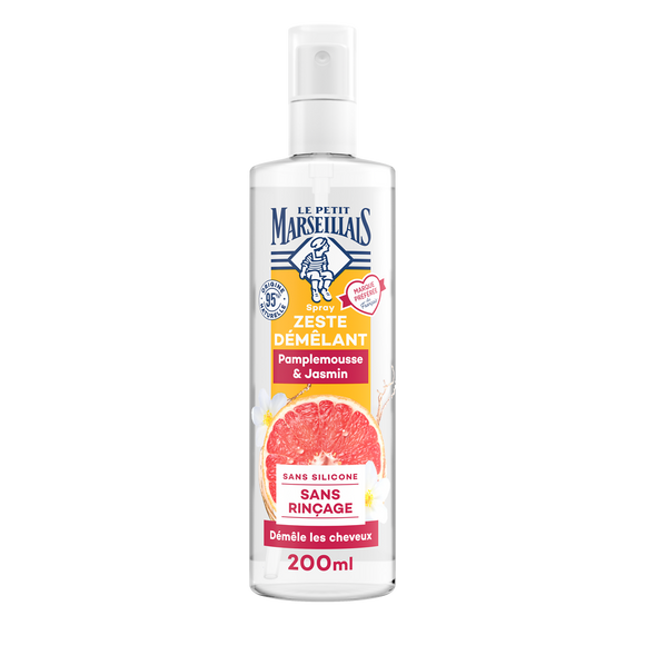 Spray zeste démêlant brillance lumière pamplemousse et jasmin LE PETITMARSEILLAIS 200ml