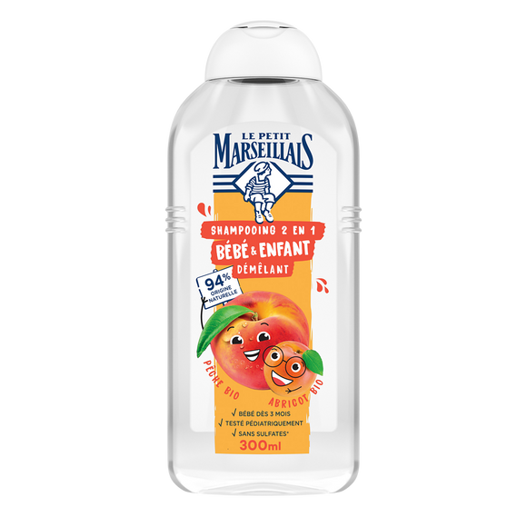 Shampooing enfant Pêche/Abricot LE PETIT MARSEILLAIS 300mL