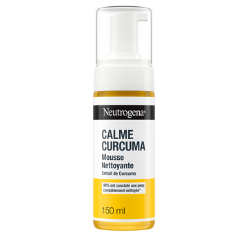 Mousse nettoyante visage calme curcuma NEUTROGENA - pompe 150 ml