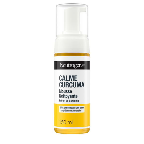 Mousse nettoyante visage calme curcuma NEUTROGENA - pompe 150 ml