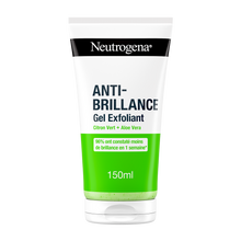 Gel exfoliant anti brillance peaux grasses citron vert aloe vera NEUTROGENA - tube 150 ml