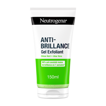 Gel exfoliant anti brillance peaux grasses citron vert aloe vera NEUTROGENA - tube 150 ml